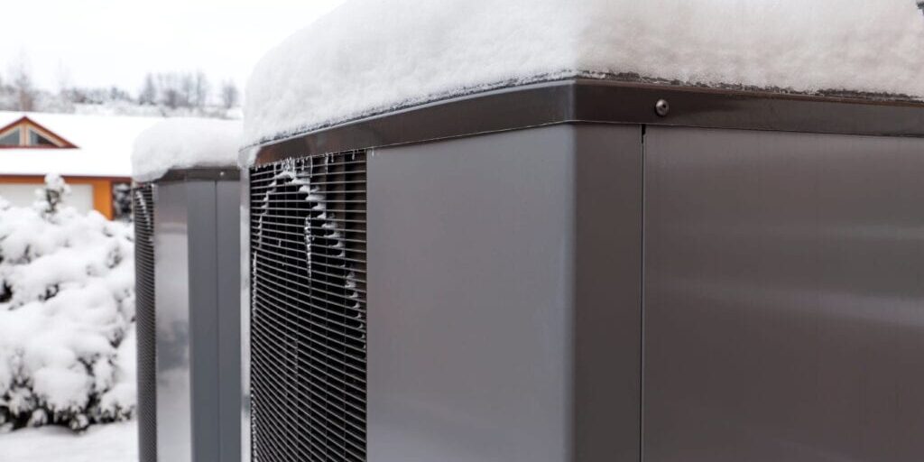 Wortham AC - Heat Pumps Covered In Snow
