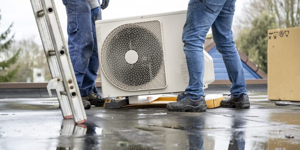 Wortham Air Conditioning - Workers Installing AC Unit